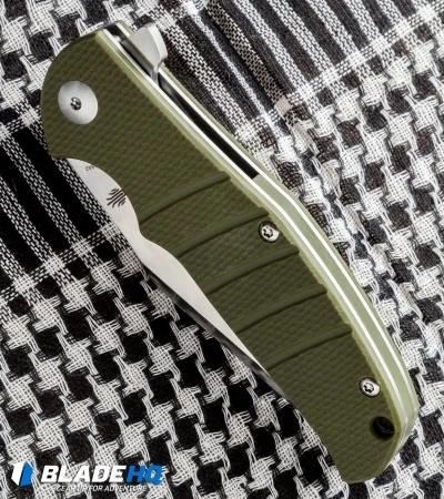 Kizer Vanguard Laconico Intrepid Flipper Green G-10 Knife (3.625" Satin) V4468A2 3 Kizer Vanguard Laconico Intrepid Flipper Green G-10 Knife (3.625" Satin) V4468A2 - Image 3